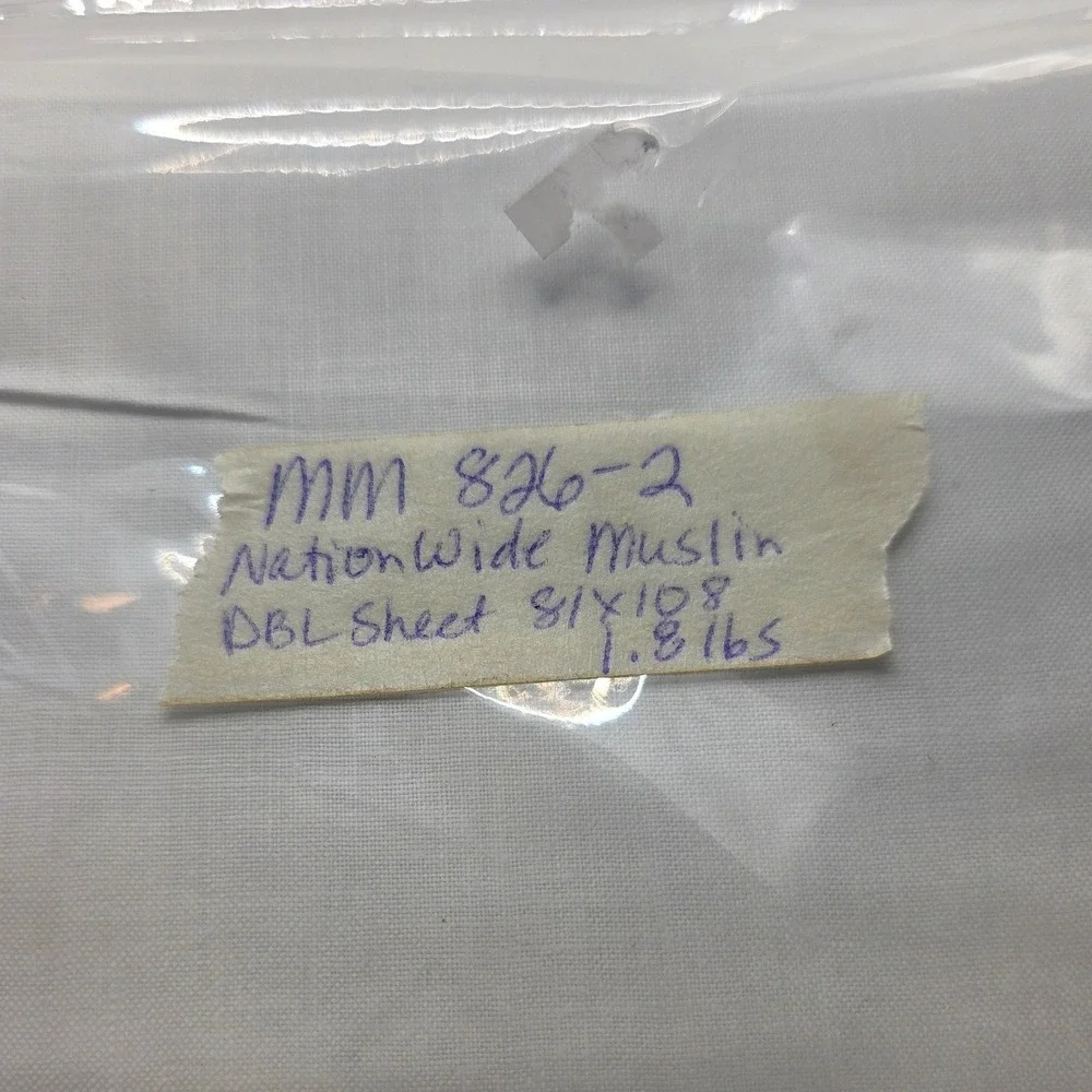 Penney's Nation-Wide Muslin Flat Sheet White Vintage New Old Stock 81 x 108